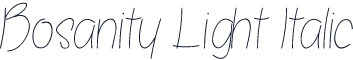 Bosanity Light Italic