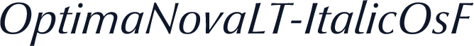 OptimaNovaLT-ItalicOsF