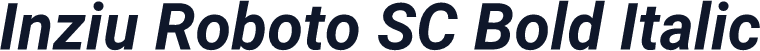 Inziu Roboto SC Bold Italic