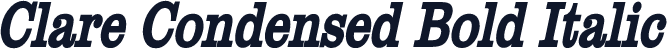 Clare Condensed Bold Italic