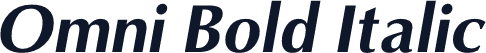 Omni Bold Italic