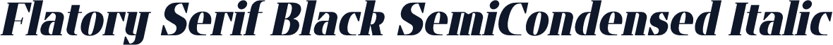 Flatory Serif Black SemiCondensed Italic
