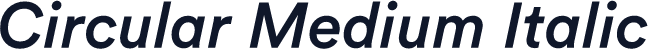 Circular Medium Italic