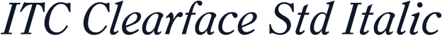 ITC Clearface Std Italic