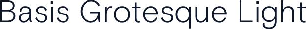 Basis Grotesque Light