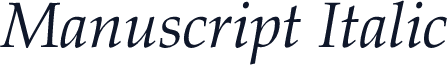 Manuscript Italic
