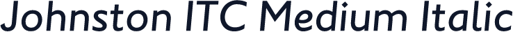 Johnston ITC Medium Italic