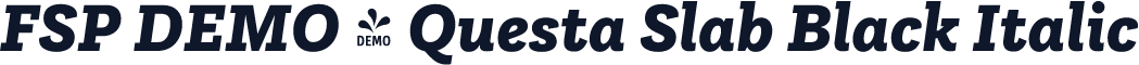 FSP DEMO - Questa Slab Black Italic