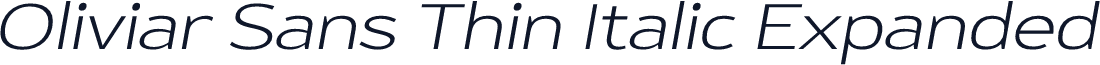 Oliviar Sans Thin Italic Expanded