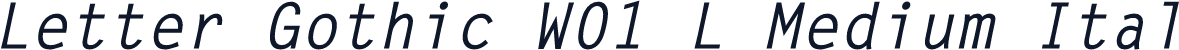 Letter Gothic W01 L Medium Ital