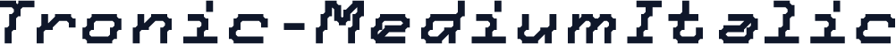 Tronic-MediumItalic