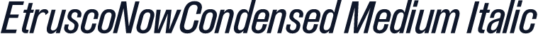 EtruscoNowCondensed Medium Italic
