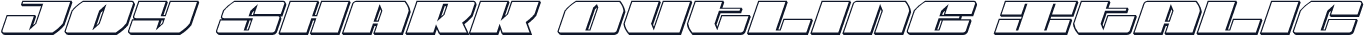 Joy Shark Outline Italic