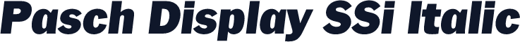 Pasch Display SSi Italic