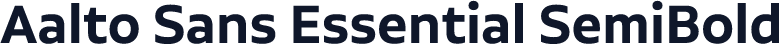 Aalto Sans Essential SemiBold