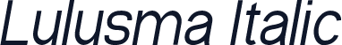 Lulusma Italic