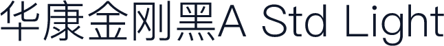 华康金刚黑A Std Light