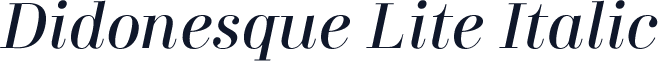 Didonesque Lite Italic