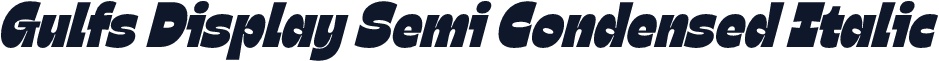 Gulfs Display Semi Condensed Italic