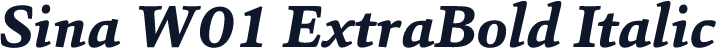 Sina W01 ExtraBold Italic
