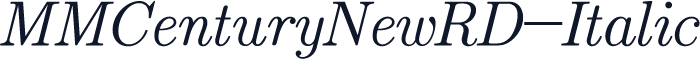 MMCenturyNewRD-Italic