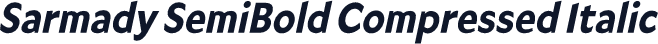 Sarmady SemiBold Compressed Italic