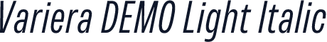 Variera DEMO Light Italic