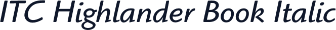 ITC Highlander Book Italic