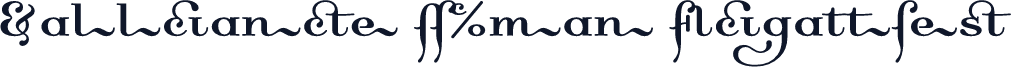 Dalliance Roman Ligatures