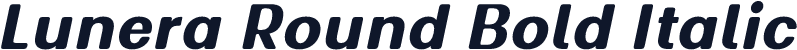 Lunera Round Bold Italic