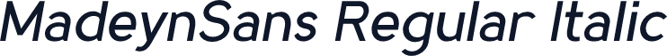MadeynSans Regular Italic