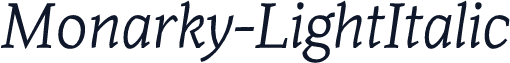 Monarky-LightItalic