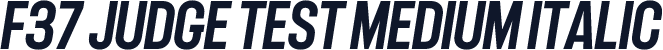 F37 Judge Test Medium Italic