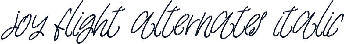 joy flight alternates italic