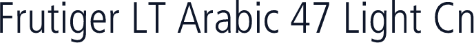 Frutiger LT Arabic 47 Light Cn