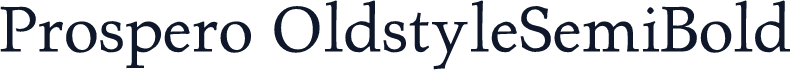 Prospero OldstyleSemiBold