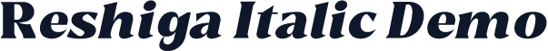 Reshiga Italic Demo