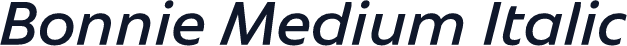 Bonnie Medium Italic