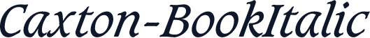 Caxton-BookItalic
