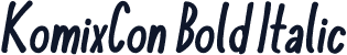 KomixCon Bold Italic