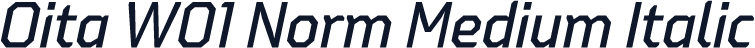 Oita W01 Norm Medium Italic
