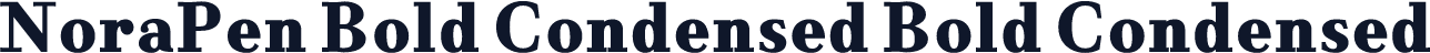 NoraPen Bold Condensed Bold Condensed