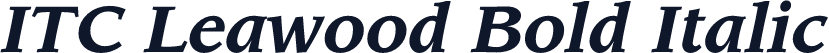 ITC Leawood Bold Italic