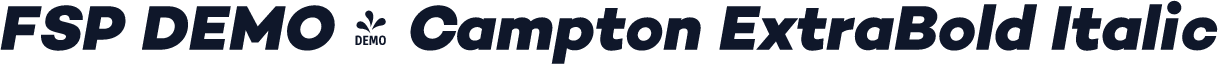FSP DEMO - Campton ExtraBold Italic