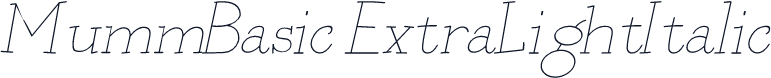 MummBasic ExtraLightItalic