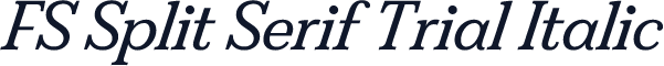 FS Split Serif Trial Italic