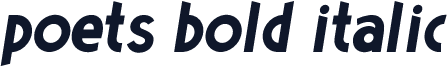 Poets Bold Italic