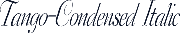 Tango-Condensed Italic