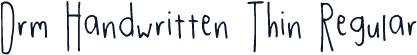 Drm Handwritten Thin Regular