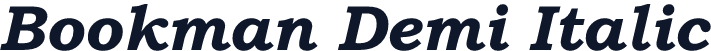 Bookman Demi Italic